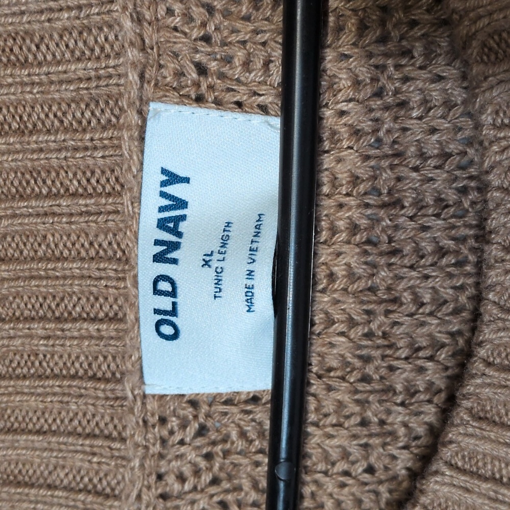 Old Navy Tunic Sweater Baby Blue Camel Tan Size XL NWT, Preppy Cozycore - Picture 3 of 8